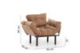 Atelier Del Sofa Nitta Single - Marrón claro